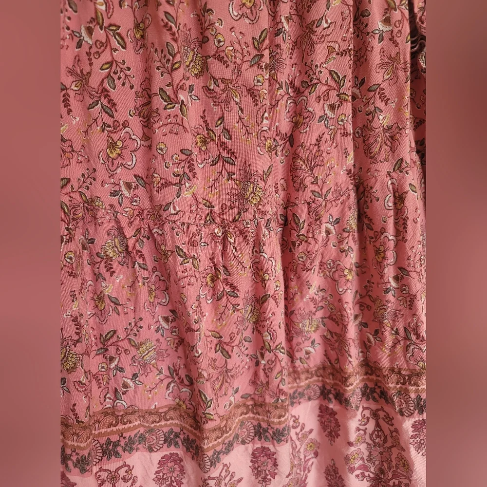 Davi & Dani 2XL Floral Pink Blouse 100% Rayon - Picture 3 of 8